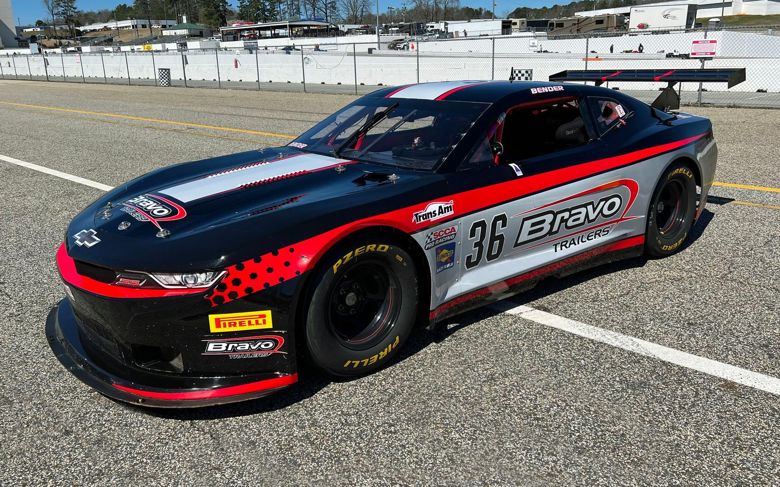 Danny Bender Shoots for the 2022 TA2 Pro/Am Championship in His No. 36 Bravo Trailers Camaro 